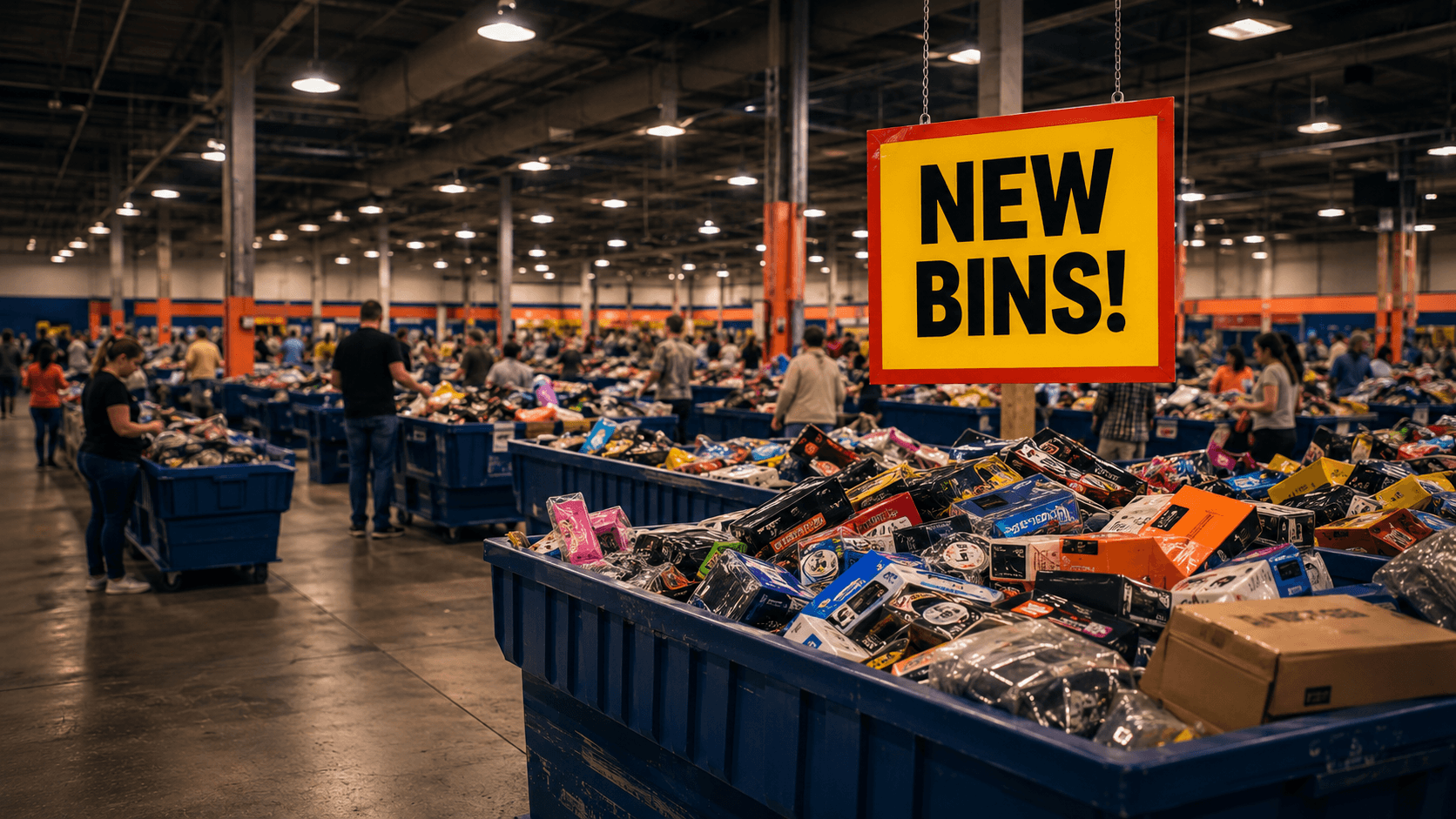 Bins ready for shoppers